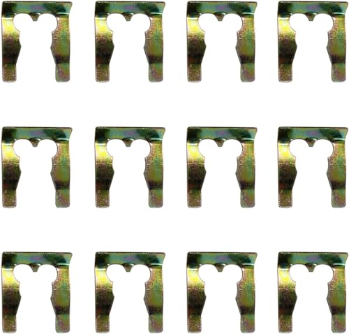 Wjelet Brake Line Clip, 12 Pcs Metal Brake Line Retainer U Shaped Brake Hose Bracket, Parking Brake Cable Clip, Replacement Hose Retaining Clip for Cars Trucks Vehicles Part (Brake Line Clip-2)