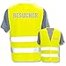 Produktbild Bedruckte Marken-Warnwesten mit Leuchtstreifen * Standard- o. Reflex-Druck * Baugewerbe, Warnweste Begriffe BAU Gewerbe:Besucher (Reflektierend), Farbe + Größe:Gelb (M/L)