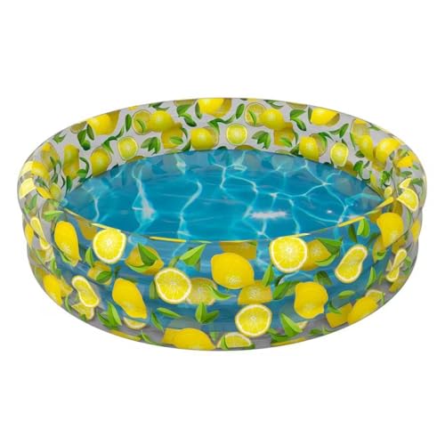 PoolCandy 4 Person Deluxe Inflatable Pool in Lemon Print (78