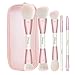 Pennello Fondotinta Start Maker 5 Pezzi Pennelli Make up, 9-in-5 Doppia estremità Pennelli Trucco per Founotinta, Correttore, Blush, Cipria, Ombretto Contouring Viso Pennello per Liquidi Crema Polvere immagine