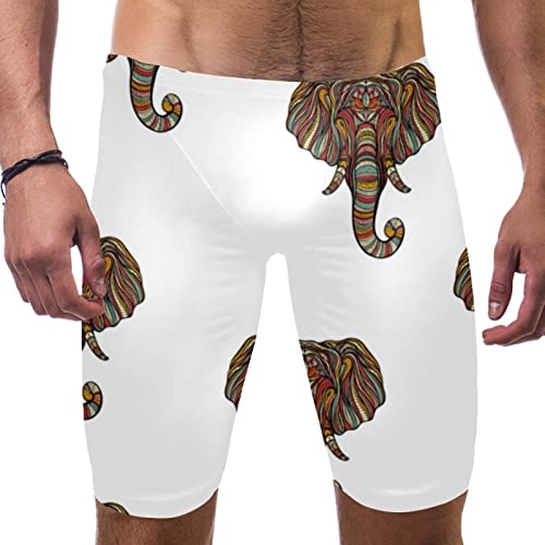 Short de bain pour homme HUI JIN SHOP imprimé éléphants multicolores en taille XXL