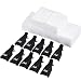 eBoot Nail Cap Clips UV Gel Polish Remover Wrap 10 Pack with 420 Pack Nail Wipe Cotton Pads (Black)