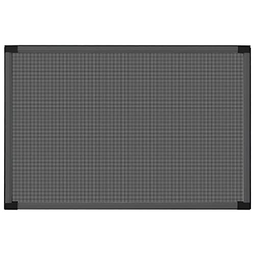 Moustiquaire extensible anthracite 75-143x50cm en alu - 4