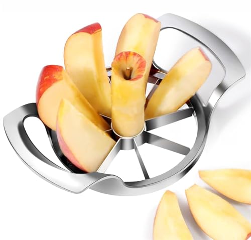 Affettatrice per mele a 8 fette, facile da usare, risparmio di tempo, in acciaio inox, affilata e robusta