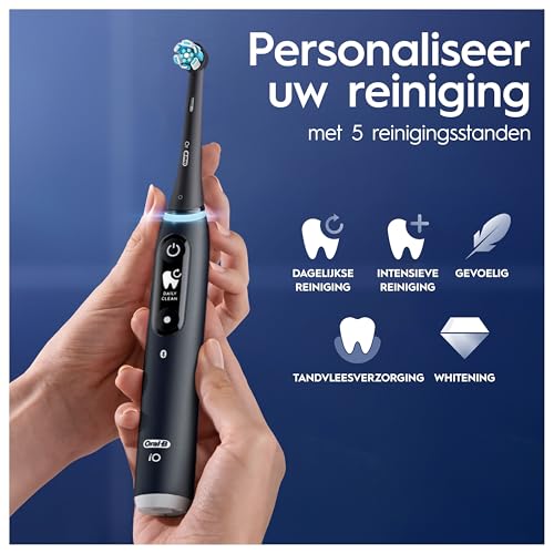 Oral-B iO6 Duopack Zwarte/Roze Elektrische Tandenborstels, 4 Opzetborstels, 1 Reisetui,Etui voor de oplader, Opzetborstel Houlder - Afbeelding 6