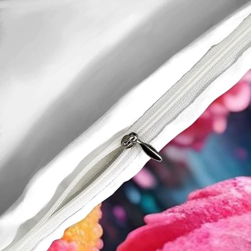 Housse de couette single Canard Rose en microfibre 135x200