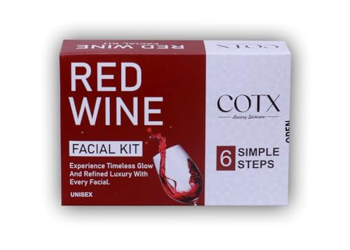Image of Luxury Facial Kit for Glowing Skin | Unisex Professional Face Care Kit for Home & Salon Use. (RED WINE)