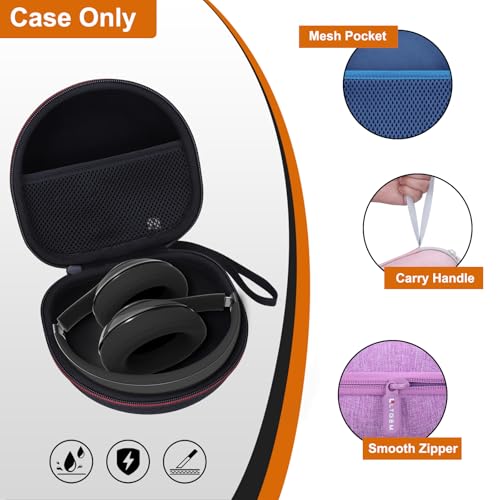 Image of Headphone Case Compatible with Beats Studio Pro /Soundcore Anker Q20i /BERIBES /TOZO /KVIDIO /JBL Noise Cancelling Over-Ear Headphones, Beige