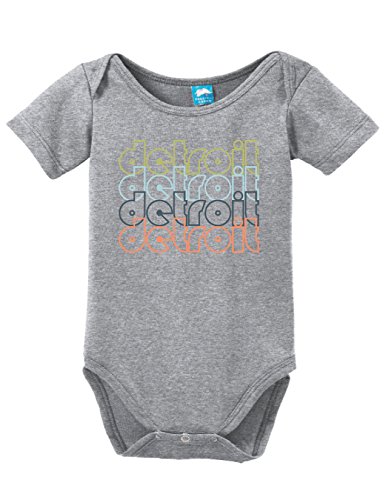 Sod Uniforms Detroit Michigan Retro Printed Infant Bodysuit Baby Romper Gray 6-12 Month