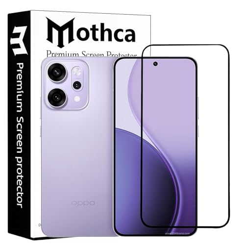Image of Mothca Military-Grade Tempered Glass Screen Protector Compatible for Oppo Reno 13 / Reno 14 with Edge to Edge Coverage - Case Friendly, Anti-Scratch & Bubble-Free Installation Kit