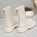 Kids Mid Calf Boots Girls Zipper Booties Fashion Casual Ankle Shoes Winter Warm Footwear