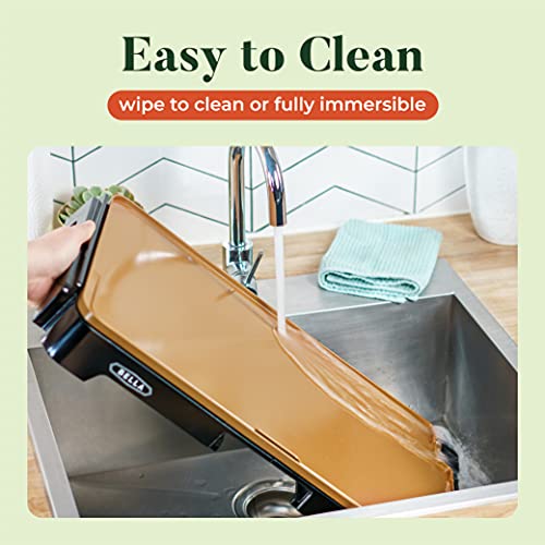 Bella Xl Electric Ceramic Titanium Griddle, Make 15 Eggs At Once, Healthy-Eco Non-Stick Coating, Hassle-Free Clean Up, Large Submersible Cooking Surface, 12" X 22", Copper/Black #TOP3