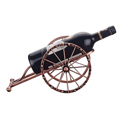 Soporte para botellas de vino vintage de hierro miniatura 1