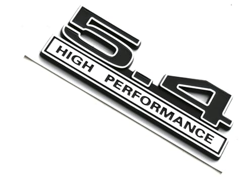 Image of 2pcs 5.4L Liter High Performance Badge V6 Engine Emblems Badge 3D Decals Stickers Cars Trucks (Chrome Black)