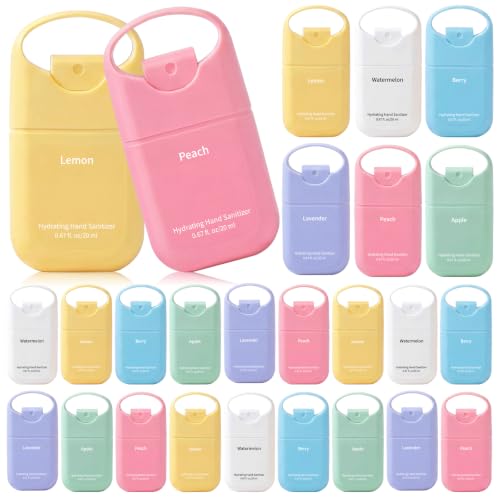 24 Pack Hand Sanitizer Spray Bulk with Keychain Travel Size, 1 Fl oz