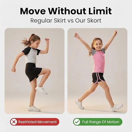 Image of Girls Short Sets with Athletic Shorts and Workout Tops Quick Dry Athletic Clothing Sets 6-13 Years