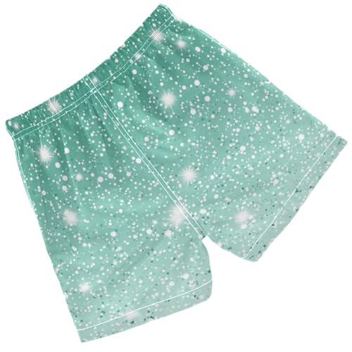 Pigsaly Boys Swim Trunks Light Sea Green Gradient Flashing Glitter Boys Board Shorts Swimsuit Swimwear Bathing Suit 3T2