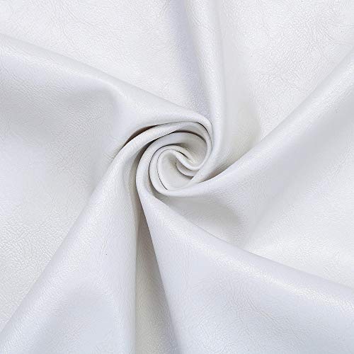 Image of SAE Rexine, Faux and Artificial Leather Fabric Car, Sofa, Chair and Auto Seat Cover (White)