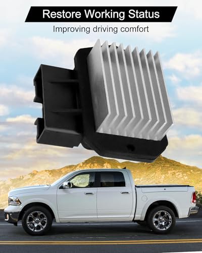 Image of 973-913 AC Blower Motor Resistor Fit for Dodge Ram 1500 2500 3500, Fit for Jeep Wrangler Patriot Compass,Fit for Chrysler 200 Sebring, Dodge Journey Avenger Caliber, Cadillac DTS Replace 68018105AA