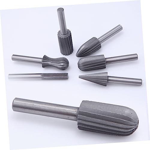 Set de 12 fresas rotativas de acero al carbono para madera miniatura 5