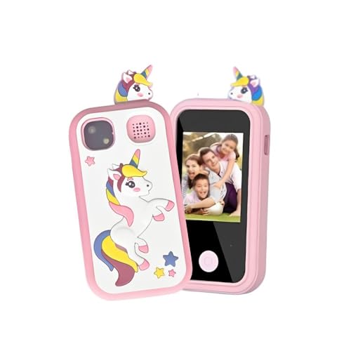 Image of Kids Touchscreen Smartphone Toy with 2.4 inch Color Screen-1080P- MP3 Music Player- in Built Games & Wallpapers (Pink)