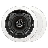 Poids: 2 Kg Artsound MDC401 - Haut-parleurs muraux passifs (2 pièces) - idéal pour l\'intérieur, Le Salon, la Salle d\'attente, la Cuisine, la Chambre, Le Bureau - 2 x 100W, 2 Voies, Rond, Blanc