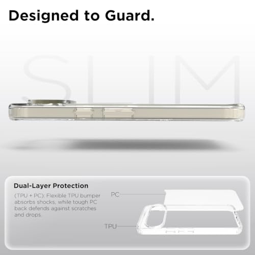 Image of RIGGEAR Shockproof Clear Hybrid Armor Back Cover Case Compatible with Google Pixel 11 Pro XL (Transparent PC and TPU Bumper)
