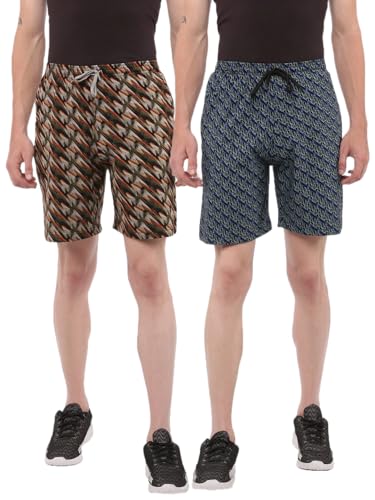 Image of Dollar Solid Men's Shorts | All-Over Print | One Side Zipper Pocket with Label Branding | Self Waistband with Drawcord | Wide Array of Attractive Prints