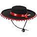 Black and Red Matador Spanish Bull Fighting Costume Hat