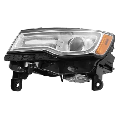 HID-Xenon Headlight Left - Right Side for 2014-2021 for Jeep Grand Cherokee-NON AFS 10 Pins & 16 Pins Models Only,Driver-Passenger Side,Direct Replacement,Perfect for Original Headlamp (Left)