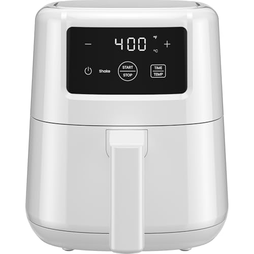 CHEFMAN 2 Qt Mini Air Fryer – Digital Space-Saving Compact Air Fryer with Nonstick and Dishwasher Safe Basket, Quick & Easy Meals in Minutes, Features Digital Timer and Shake Reminder – White