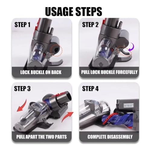 Mini cabezal de cepillo motorizado para cojines sofá compatible con Dyson V8 V11 6
