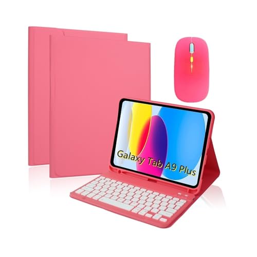 Teclado retroiluminado con ratón y ranura de lápiz para Samsung Tab A9 Plus 11