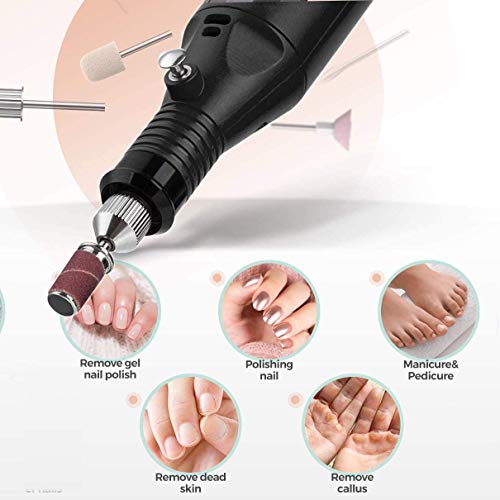 Verilux® Protable Mini Electric File Nail Drill Manicure Machine Kit Set EU Plug Golden - Image 6