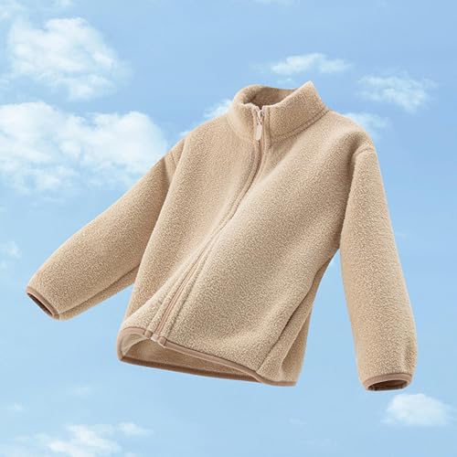 Girls Fleece Jacket Size 2-12 Winter Soft Warm Plush Fuzzy Coats Kids Full Zip Long Sleeve Outerwear Jackets Boys2