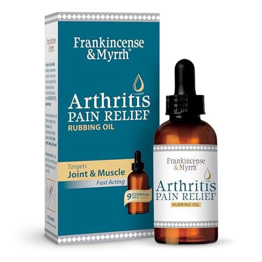 FRANKINCENSE & MYRRH Arthritis Pain Relief Rubbing Oil – Fast Acting Pain Relief with Essential Oils, 2 Fluid Ounces - 1 Pack