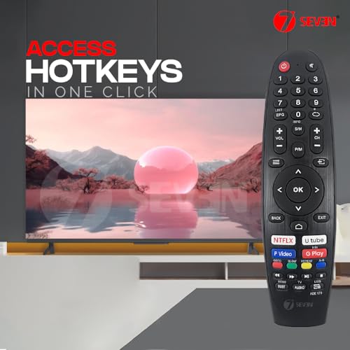 Image of 7SEVEN Compatible for Compaq Tv Remote Original Suitable Smart Android FHD UHD Television 32 43 50 55 inches and Make Sure Existing Remote Match Exactly to Replicate and Perform Comfortably