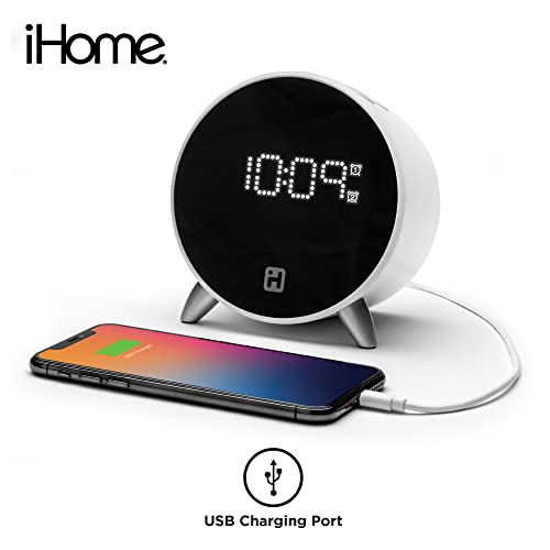 Ihome Digital Alarm Clock With 5W Usb Charger, Dual Alarm Clock With Dimmable Display, Programmable Snooze, And Battery Backup For Home, Office, And Dorm Room #TOP1
