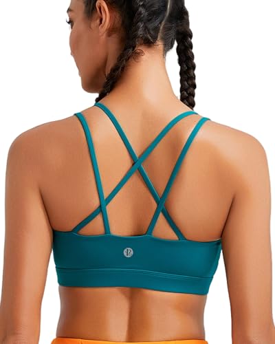 Image of RUNNING GIRL Sports Bras for Women High Support,Criss-Cross Back Strappy Bra Moulded Cup High Impact Workout Crop Tops