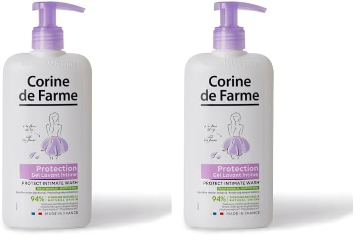 Corine de Farme - Gel Intimo Protect 250ml Mujer - Higiene Íntima - Hipoalergénico y Sin Sulfatos con Flor de Lis - Testado bajo Control Farmacéutico, Dermatológico y Ginecológico - Pieles Sensibles