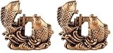 🎆 DECORATION ASIATIQUE ELEGANTE - Avec son design raffiné et son coloris doré, cette statuette s'intègre harmonieusement dans tout décor asiatique. Que ce soit dans votre bureau ou dans votre maison, cette pièce apporte une ambiance de tranquillité et de sérénité, inspirée par la philosophie Feng Shui. DIMENSIONS : 7,5 x 8 x 3 cm.