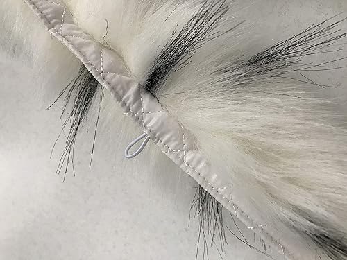 Collar Trim Faux Fur Royal White for coat parka hood4