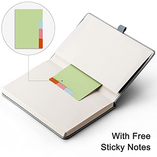 Hiukooka 5 Pack College Ruled Journal Notebook, A5 Hardcover Lined Notebook, 188 Numbered Pages, 16 Perforated Pages, Leather Journal For Writing Office School Business, 5.75'' X 8.38'' - Multicolor #TOP3