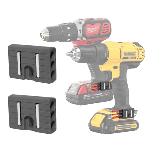 Naerza Magnetic Bit Holder,Drill Bit Holder with 6 Magnetic Holes- Easy Installation,High-Durability Compatible with Milwaukee DeWalt,Ridgid,Makita,Bosch, Ryobi, and major brands- 2Pcs