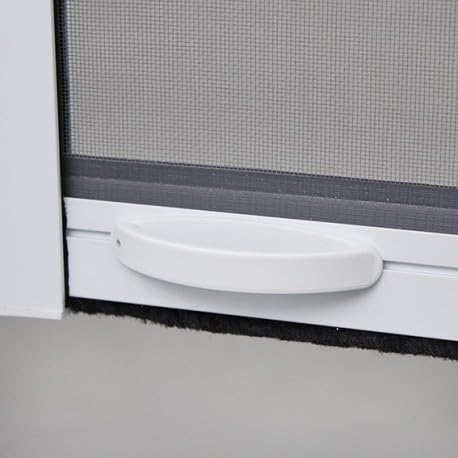 Eco set van 2 muggennetten, oprolbaar, aluminium, hoogte 145 cm x l 100 cm, wit