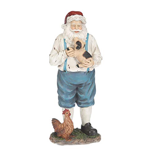 Topadorn Resin Santa Claus Statue, Santa Claus With Pig And Chicken, For Garden Decoration #TOP29