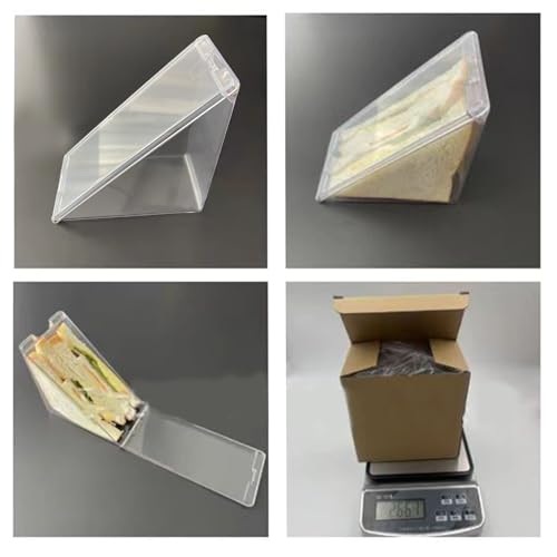 Cajas de sándwich triangulares porta sándwich hermético para mochilas escolares 8