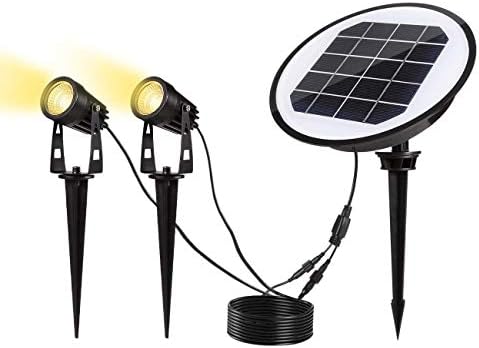 GreenClick LED Solar Lights 2-in-1 Solar Powered Landscape Lights Outdoor Waterproof IP65 Outdoor Low Voltage Spotlights with Auto On/Off Sensor for Garden Yard Patio Pathway