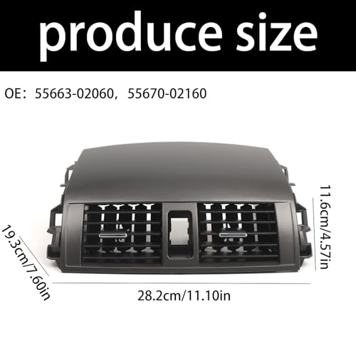 Panneau d'aération CVC de remplacement plastique ABS 55435-02220 - 6