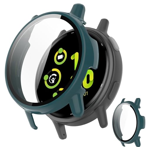 INIAYOH For Garmin vivoactive 5 �J�o�[ �K�[�~�� vivoactive 5 �ی�P�[�X �����K���X�t�B����+���ϏՌ�PC�t���[�� ���˒ጸ �w��h�~ �y�ʃX�����݌v (�O���[��)